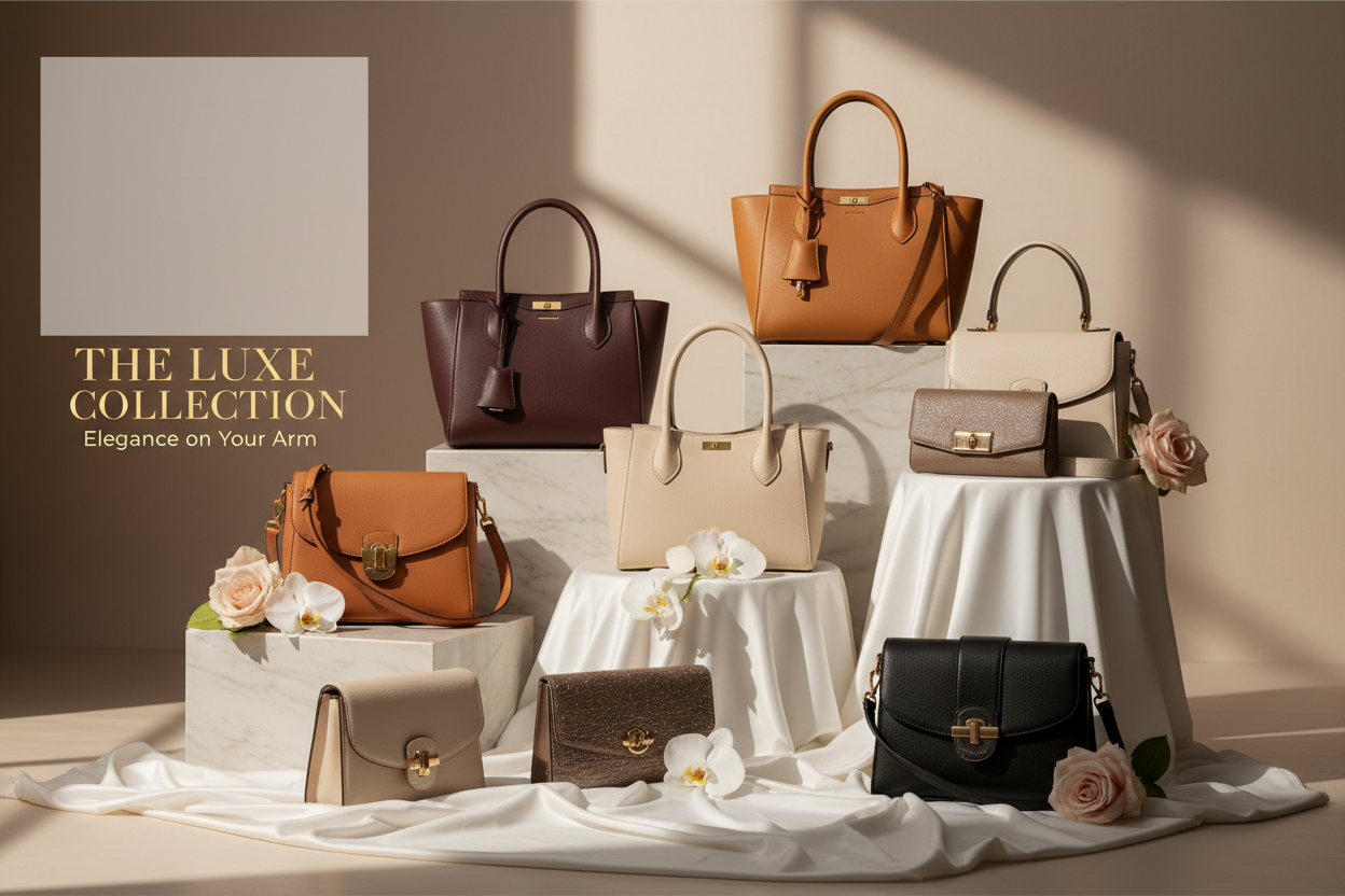 Create a banner image for ladies bag shop