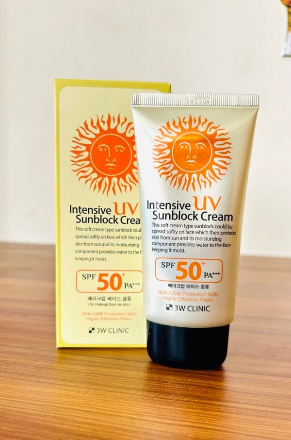 3W CLINIC Intensive UV Sunblock Cream SPF 50+ PA+++  - Image 2