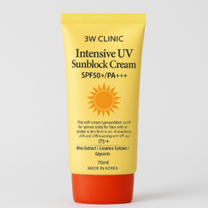 3W CLINIC Intensive UV Sunblock Cream SPF 50+ PA+++ 